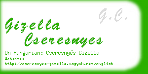 gizella cseresnyes business card