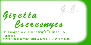 gizella cseresnyes business card